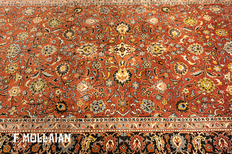 Antique Indian Kashmir Silk Rug n°:65360944